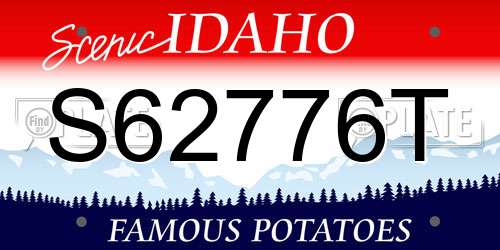 S62776T Idaho License Plate