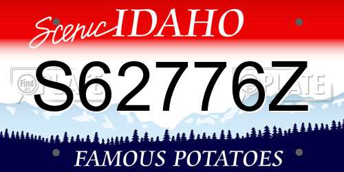 S62776Z Idaho License Plate