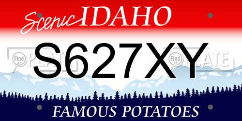 S627XY Idaho License Plate