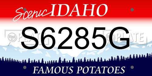 S6285G Idaho License Plate