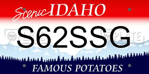 S62SSG Idaho License Plate