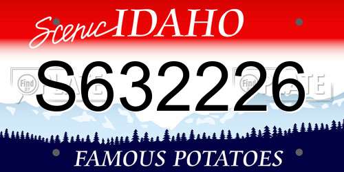S632226 Idaho License Plate
