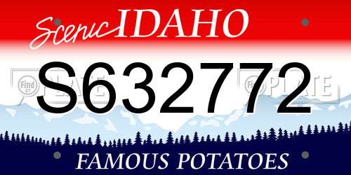 S632772 Idaho License Plate