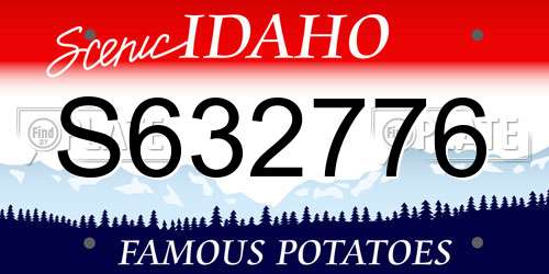 S632776 Idaho License Plate