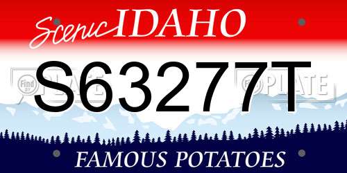 S63277T Idaho License Plate