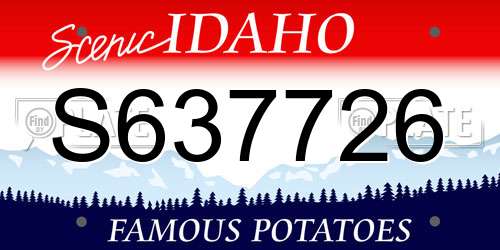 S637726 Idaho License Plate