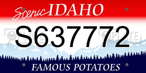 S637772 Idaho License Plate