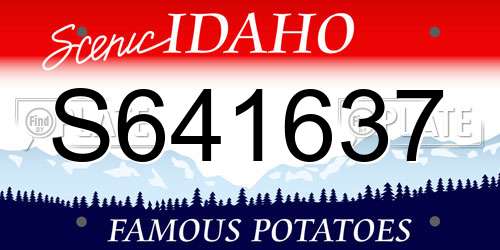 S641637 Idaho License Plate