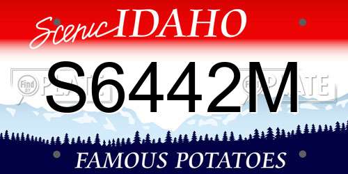 S6442M Idaho License Plate