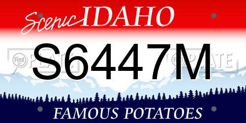S6447M Idaho License Plate