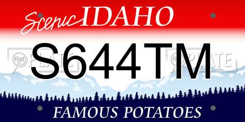 S644TM Idaho License Plate