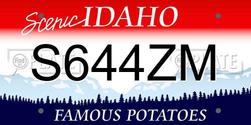 S644ZM Idaho License Plate