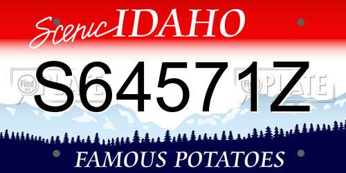 S64571Z Idaho License Plate