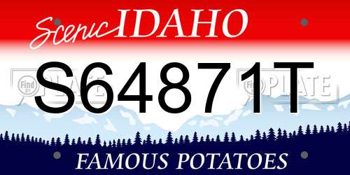 S64871T Idaho License Plate