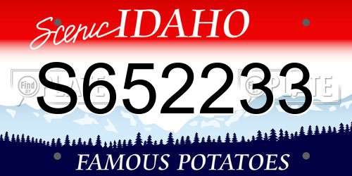 S652233 Idaho License Plate