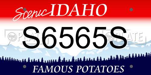 S6565S Idaho License Plate