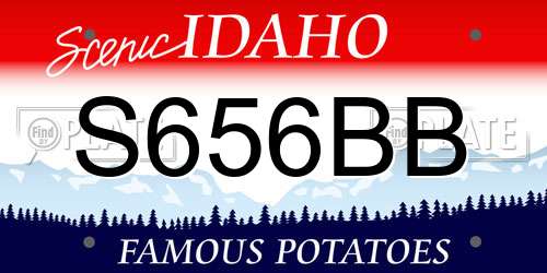 S656BB Idaho License Plate
