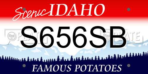 S656SB Idaho License Plate