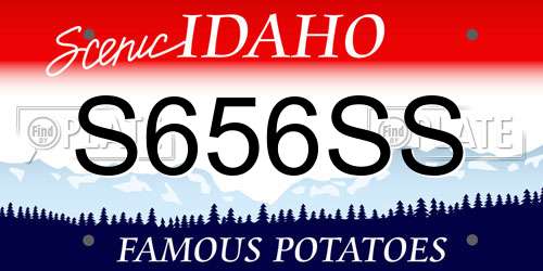 S656SS Idaho License Plate