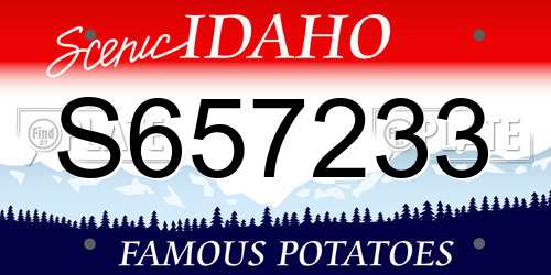 S657233 Idaho License Plate