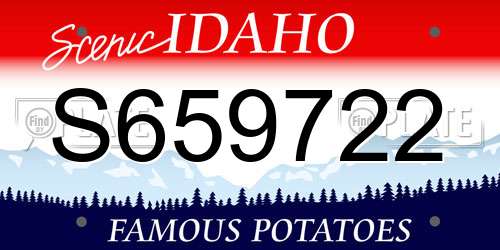 S659722 Idaho License Plate