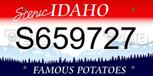 S659727 Idaho License Plate