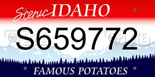S659772 Idaho License Plate