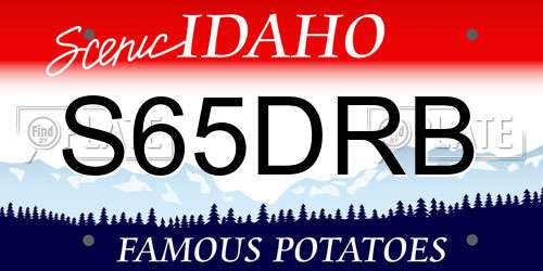 S65DRB Idaho License Plate