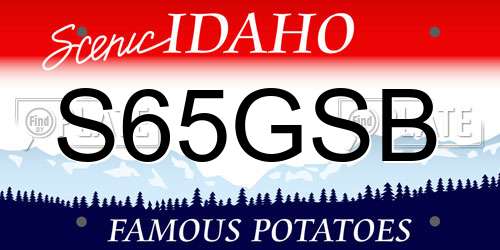 S65GSB Idaho License Plate