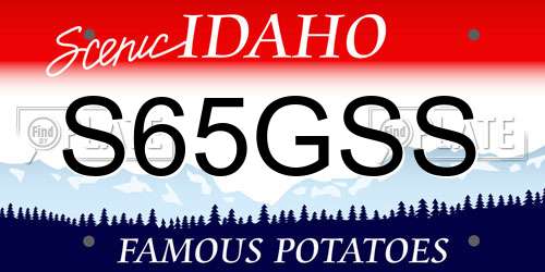 S65GSS Idaho License Plate