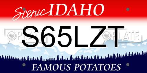 S65LZT Idaho License Plate
