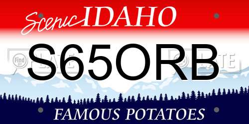 S65ORB Idaho License Plate