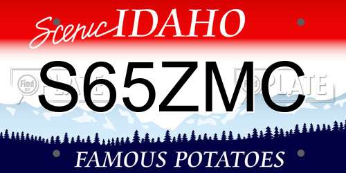 S65ZMC Idaho License Plate