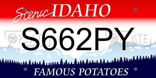 S662PY Idaho License Plate