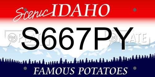 S667PY Idaho License Plate