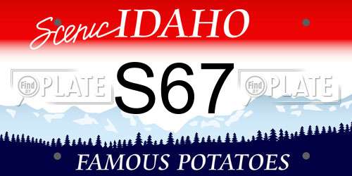 S67 Idaho License Plate