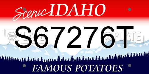 S67276T Idaho License Plate