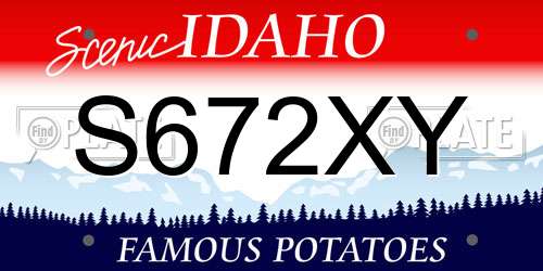 S672XY Idaho License Plate