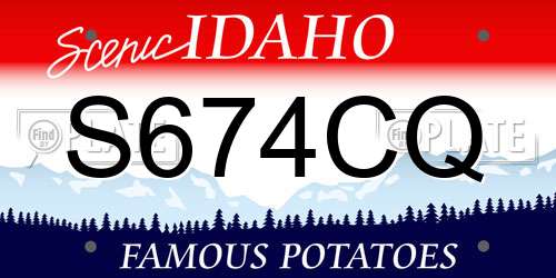 S674CQ Idaho License Plate