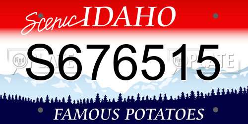S676515 Idaho License Plate