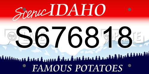 S676818 Idaho License Plate