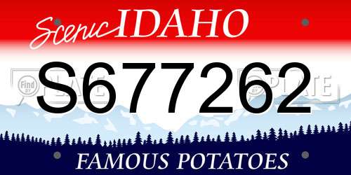S677262 Idaho License Plate
