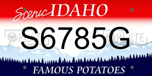 S6785G Idaho License Plate