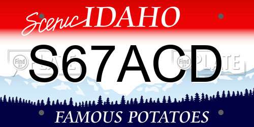S67ACD Idaho License Plate