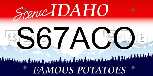 S67ACO Idaho License Plate