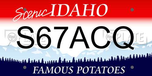 S67ACQ Idaho License Plate