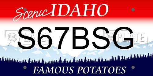 S67BSG Idaho License Plate