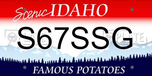 S67SSG Idaho License Plate