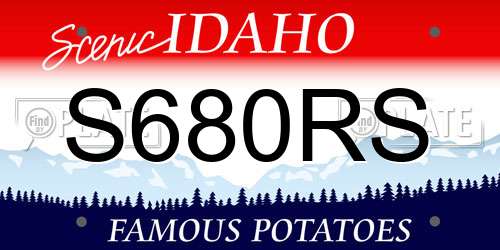 S680RS Idaho License Plate