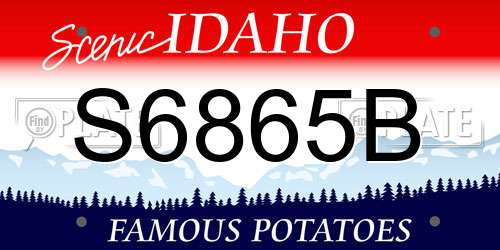 S6865B Idaho License Plate